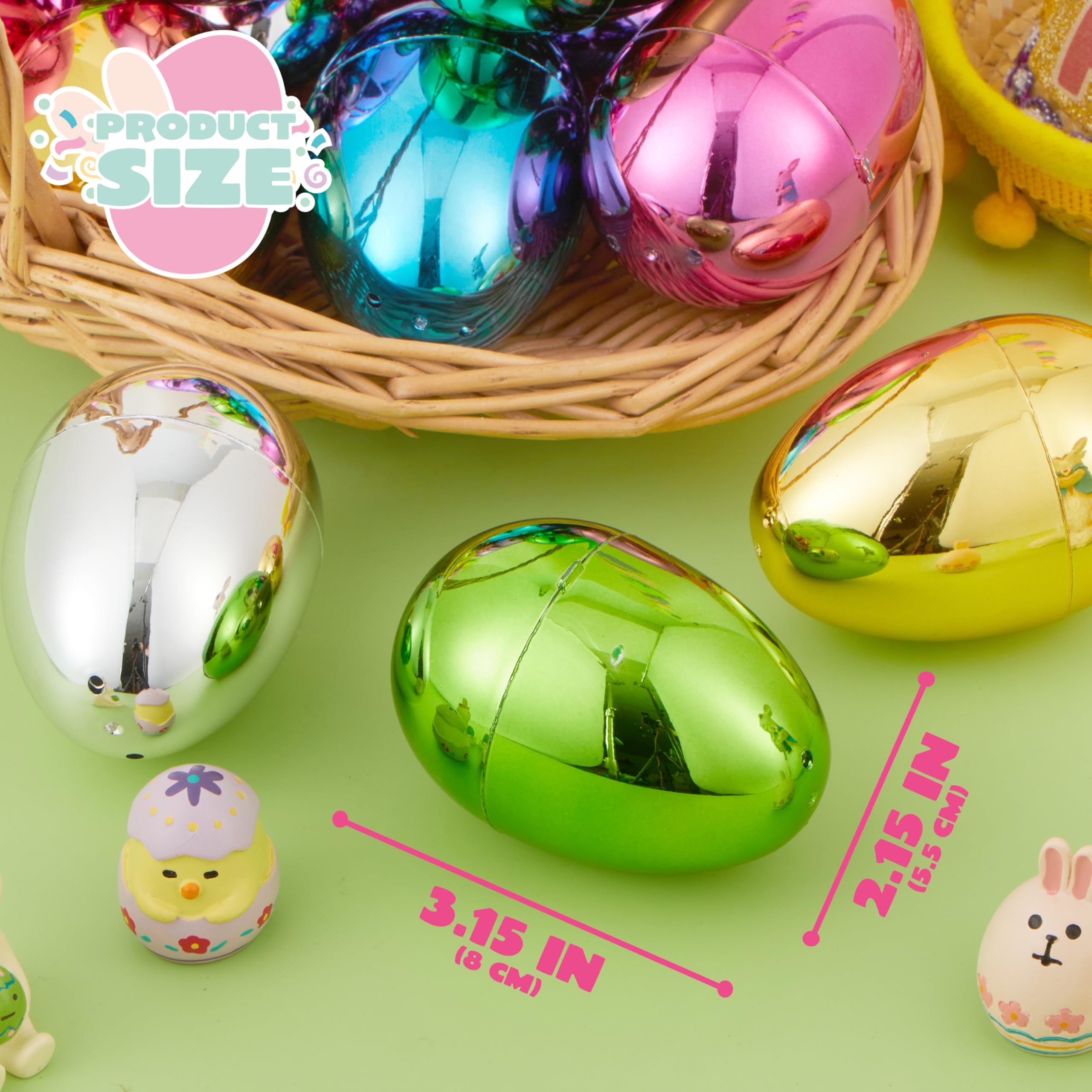 JOYIN eggs with smooth edges and durable plastic for safe play.
