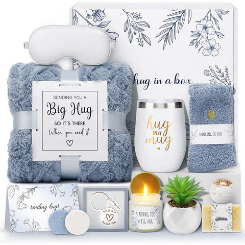 Joyliss Hug in a Box blanket offers warm, comforting softness for moments of rest.