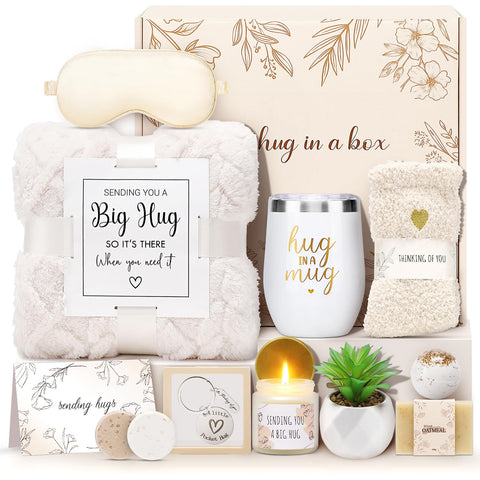 Joyliss hug in a box mother’s day gift basket offers comforting support for loved ones.