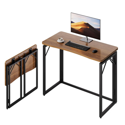 JOYMOOP 31.5-inch folding desk with extended wooden top for a spacious workspace.