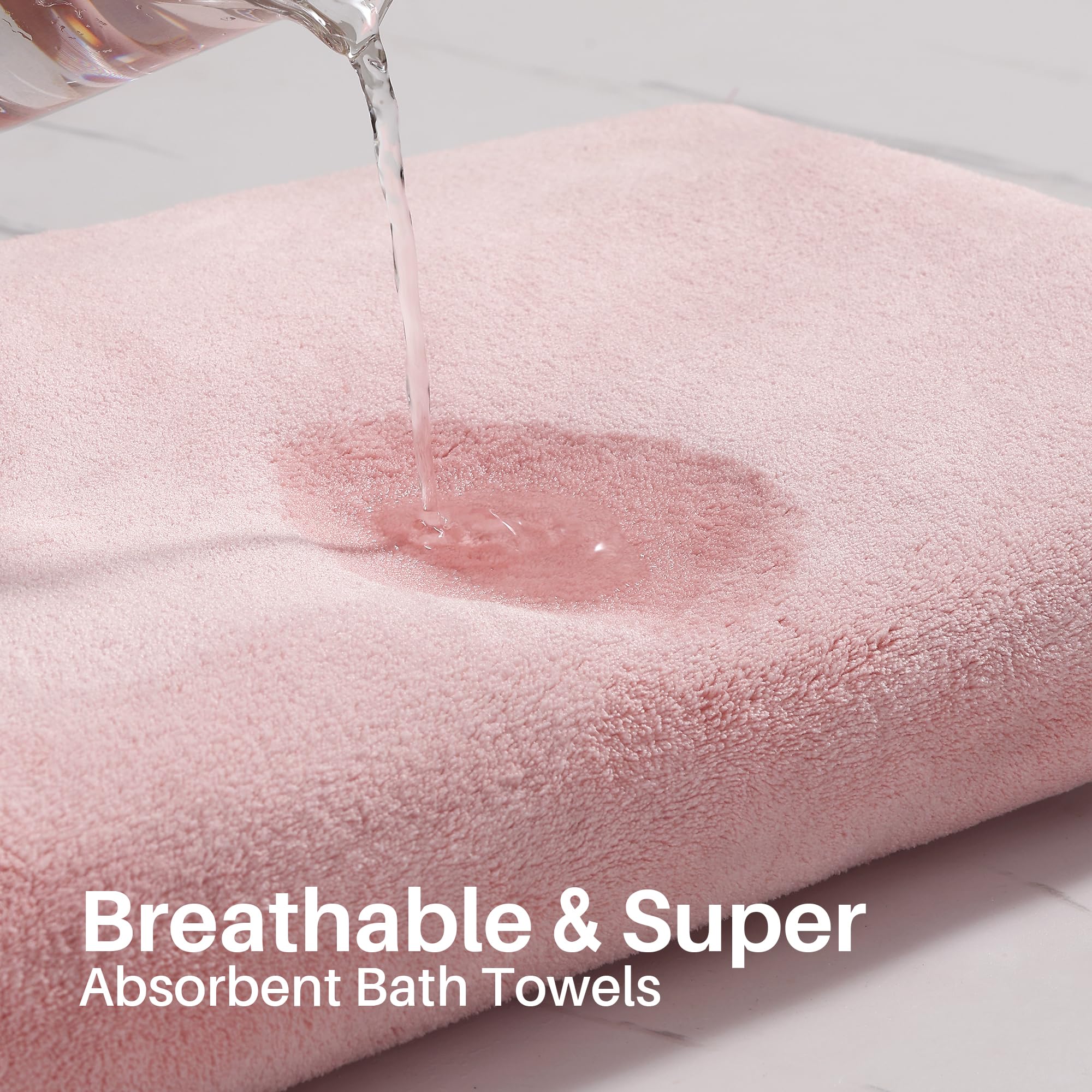 JOYMOOP bath towels durable threads close-up indicate long-lasting softness.