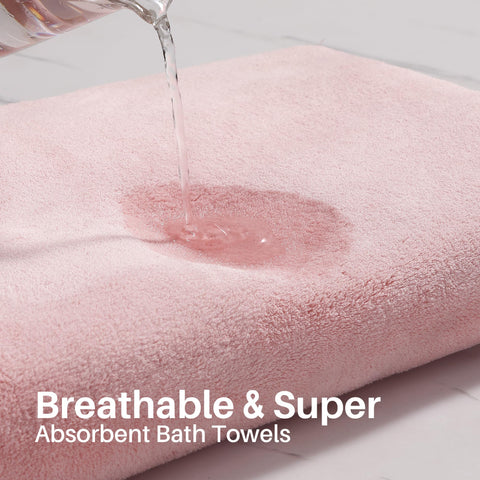 JOYMOOP bath towels durable threads close-up indicate long-lasting softness.