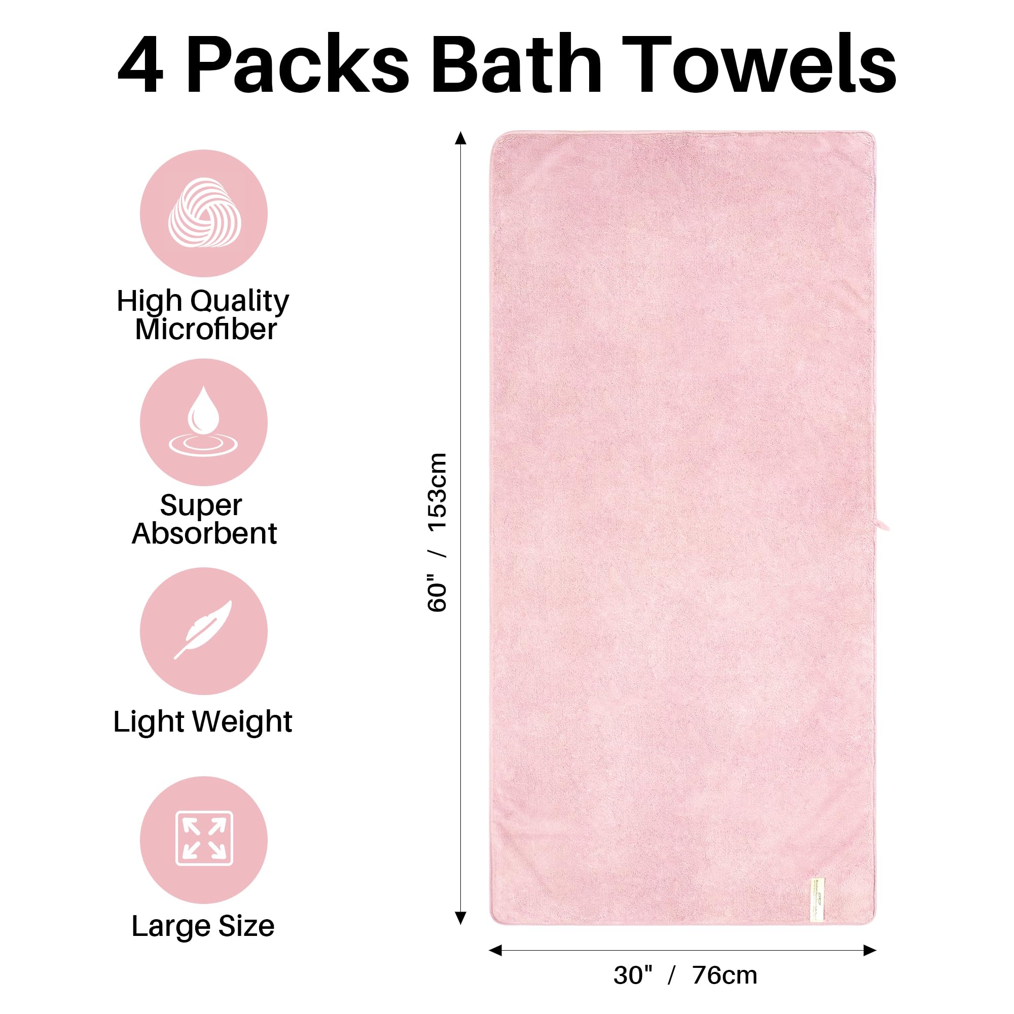 JOYMOOP bath towels ultra-soft close-up highlights gentle touch.