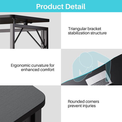 Joymoop folding desk in a bedroom setup for study or work