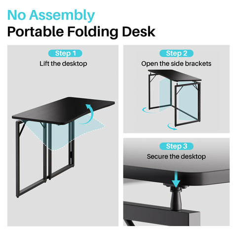 Joymoop folding desk lightweight at 14.55 pounds for easy transport
