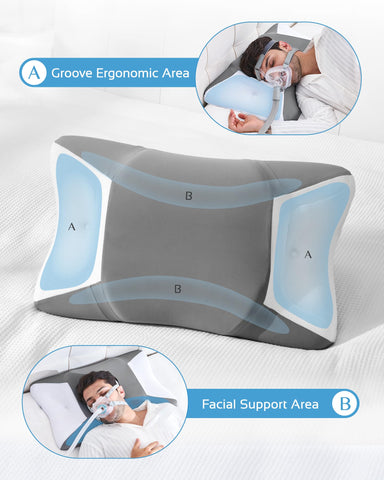 Joynox CPAP pillow cooling airflow through mesh around face
