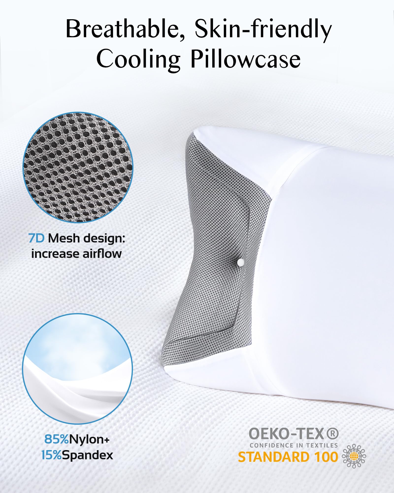 Joynox CPAP pillow ergonomic neck alignment for back and side sleepers