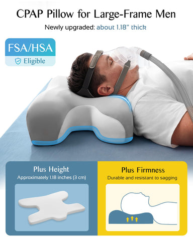 Joynox CPAP pillow height-adjustment with removable insert for personalized comfort.