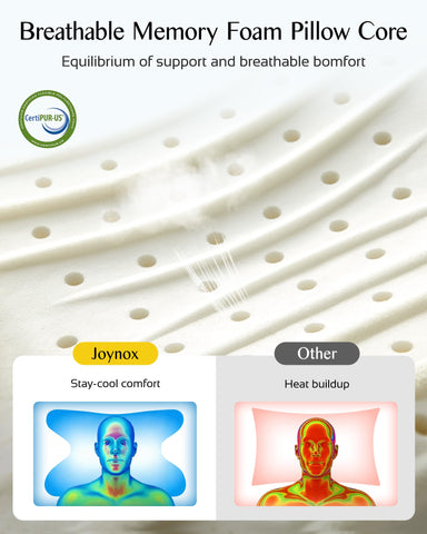 Joynox OEKO-TEX certified pillowcase on cooling fabric.