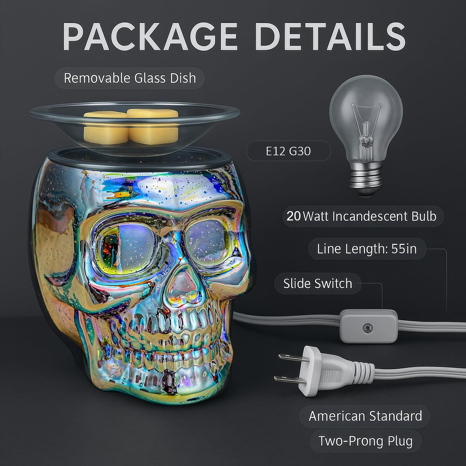 JOYOLO 3D fireworks skull creates dynamic mood lighting for seasonal décor.