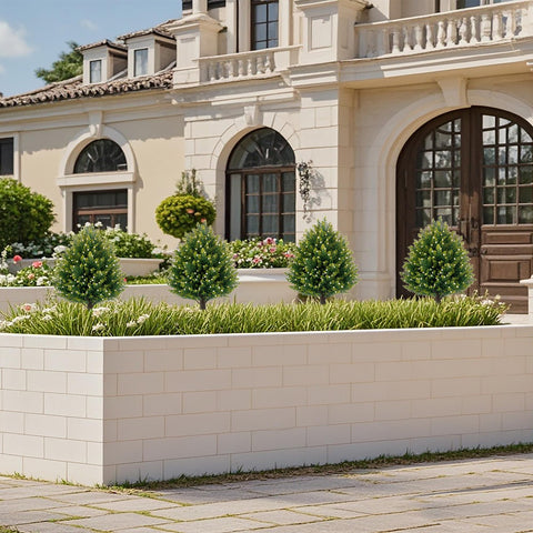 JoyPower UV-resistant topiary with ground spike enables quick outdoor installation.