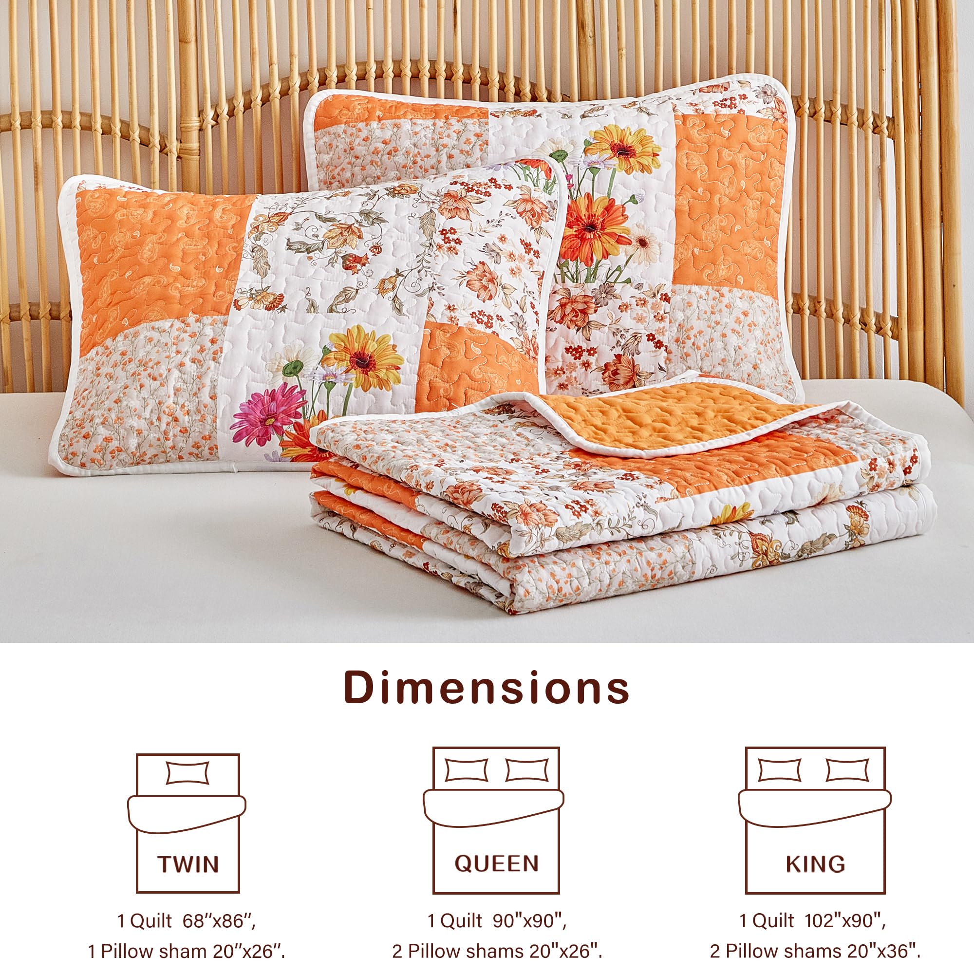Joyreap quilt shown in a cozy all-season bedroom setting