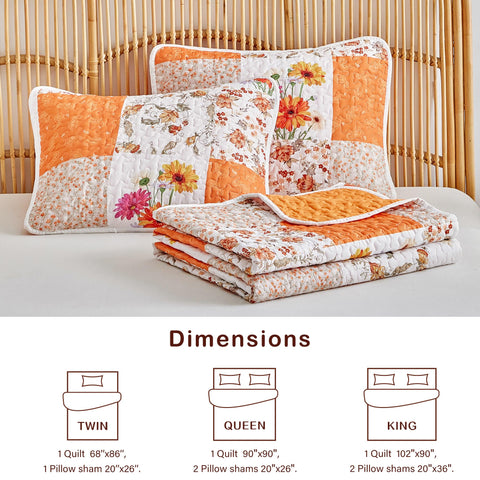 Joyreap quilt shown in a cozy all-season bedroom setting