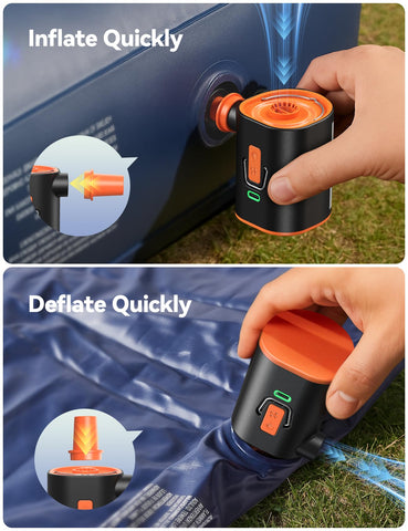 JOYROOM air pump showing 3600mAh battery for multiple inflatables