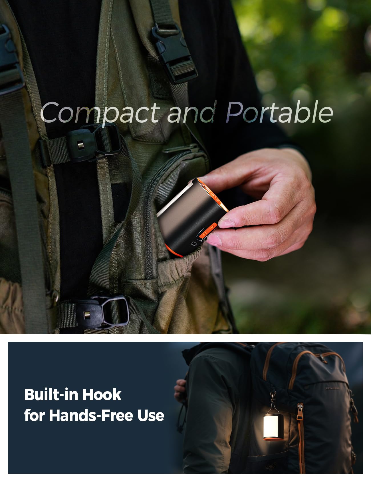 JOYROOM air pump in compact mini form beside a backpack