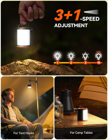 JOYROOM air pump with two hooks attached to a backpack