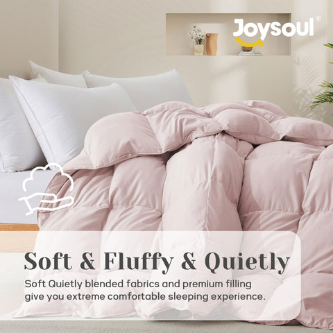 JoySoul comforter fabric texture close-up highlighting plush weave
