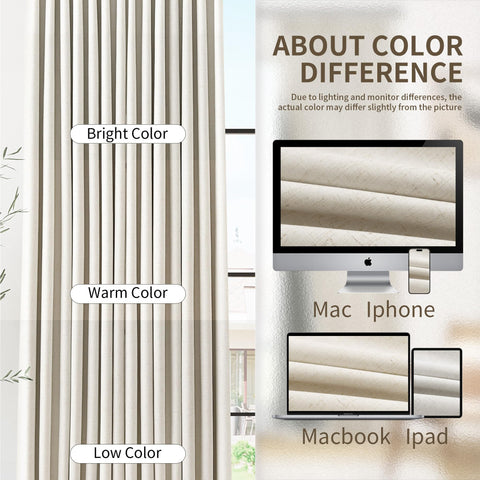 Joywell curtains ready-to-use and machine washable for easy care