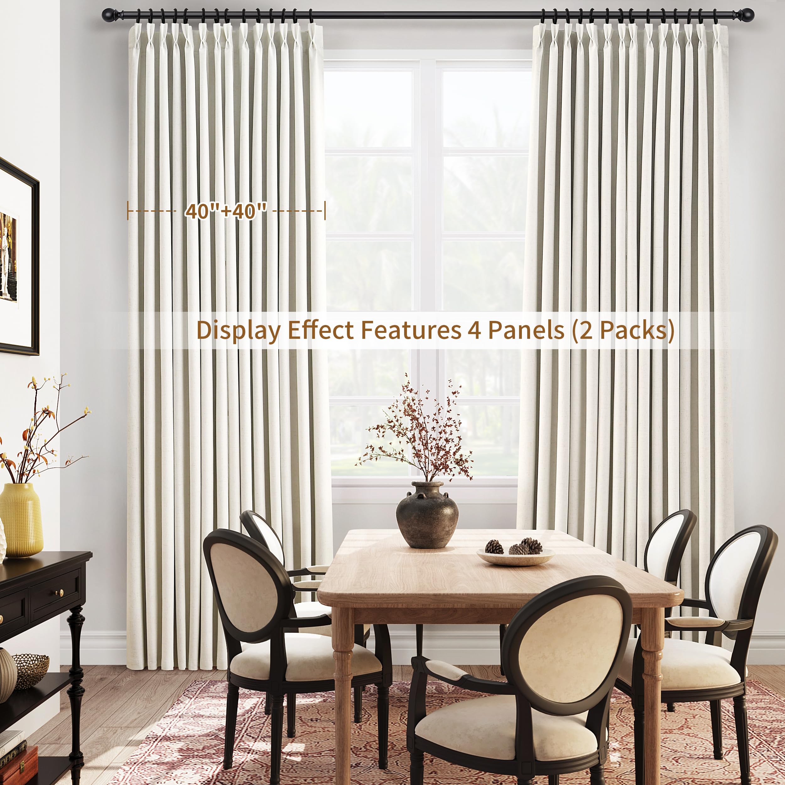 Joywell privacy-friendly blackout panel in natural cream