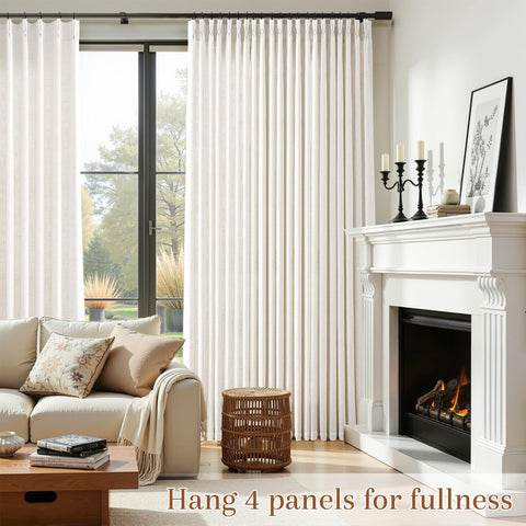 Joywell linen curtains 84in ivory cream provide private, elegant drape in living areas