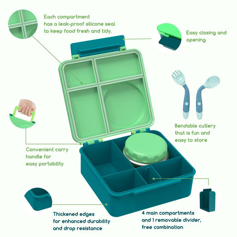 JoyYum bento box kids four compartments for organized meals
