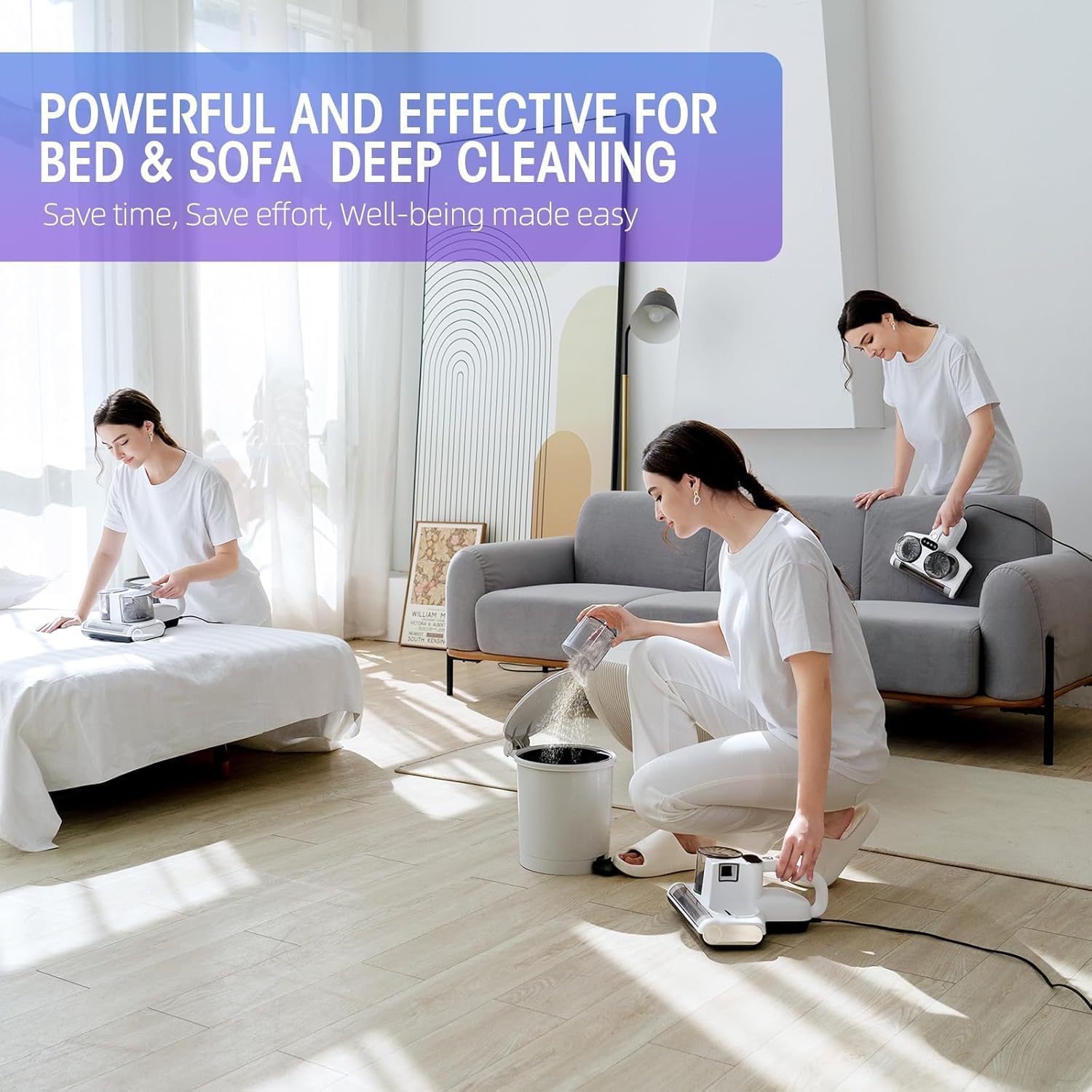 JPHYLL mattress vacuum HEPA filter helps maintain cleaner air.