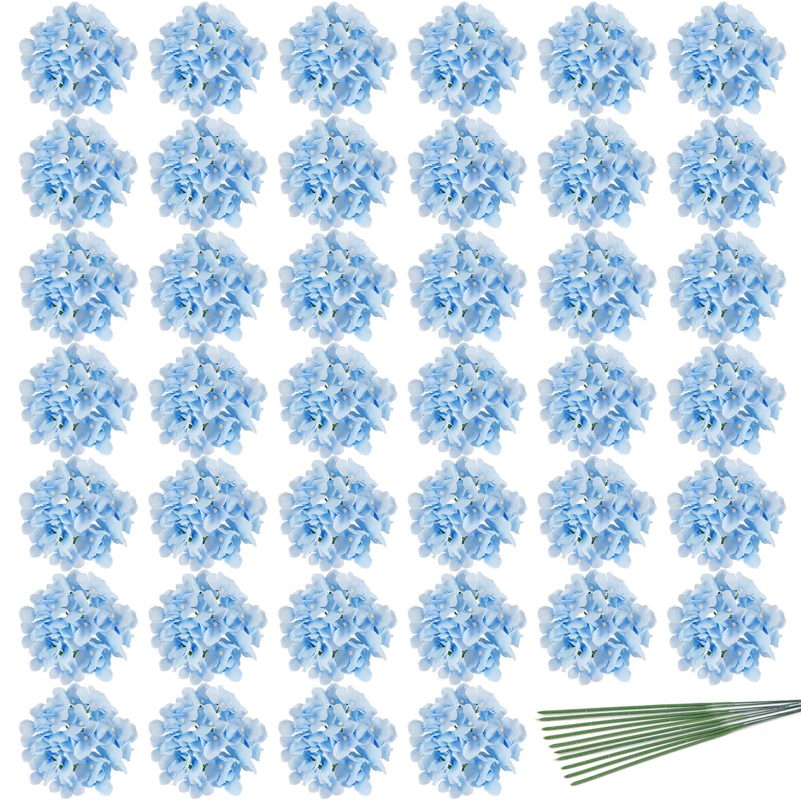 JPSOR blue hydrangea heads close-up for lifelike bouquets
