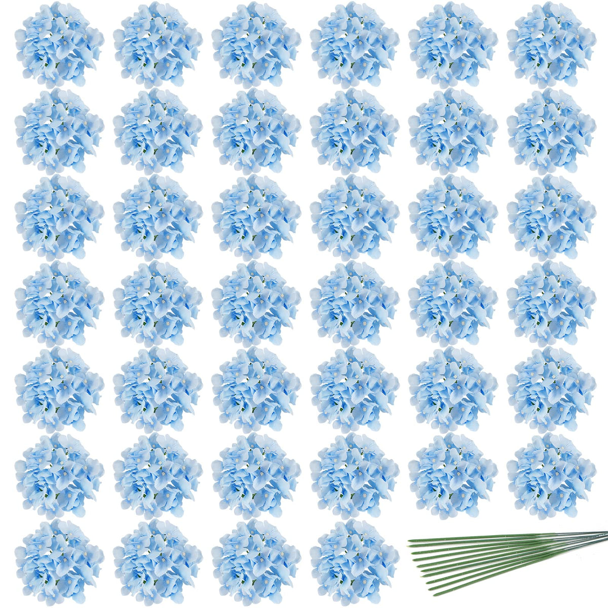 JPSOR blue hydrangea heads close-up for lifelike bouquets