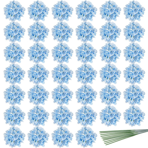 JPSOR blue hydrangea heads close-up for lifelike bouquets