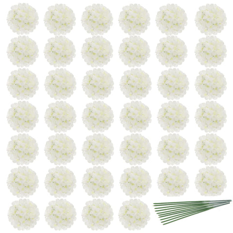 JPSOR white hydrangea head with 6-inch bloom for elegant centerpieces