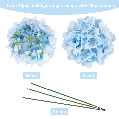JPSOR hydrangea stems eight inches detachable for versatile arrangements