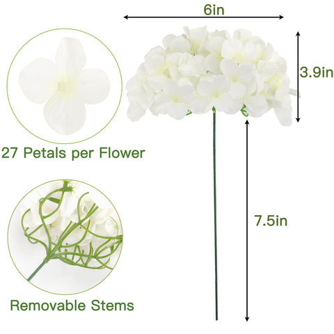 JPSOR wedding centerpiece featuring white hydrangea heads