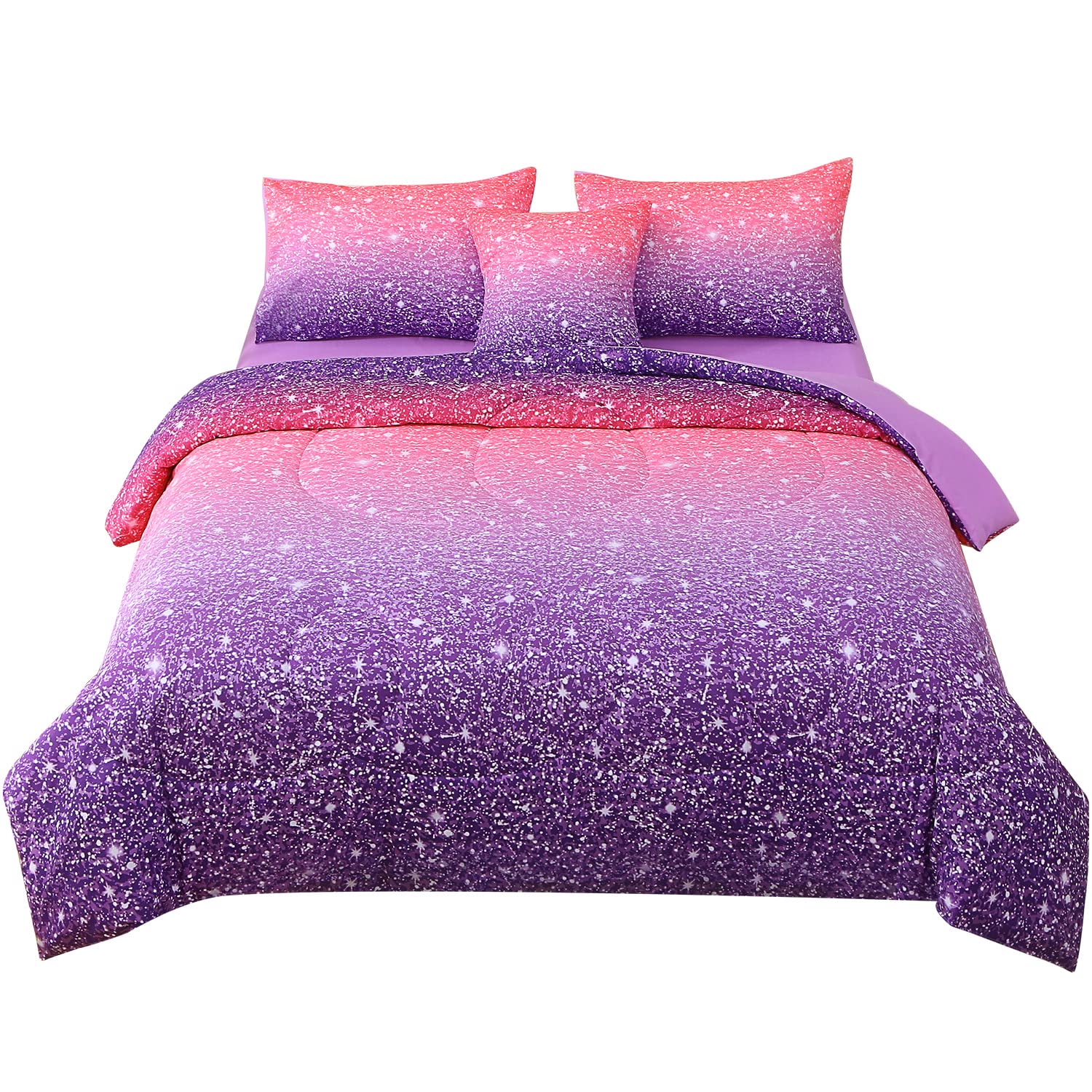 JQinHome two envelope pillowcases add neat, wrinkle-free accents to the set.