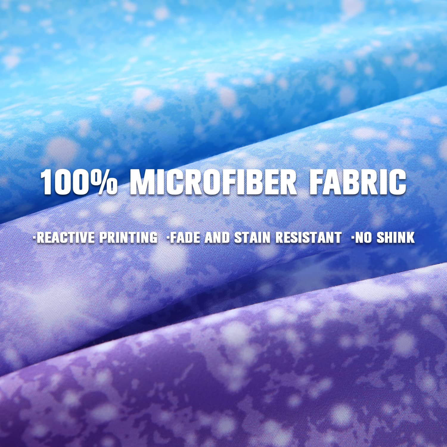 JQinHome glitter bedding care and packaging for easy setup.