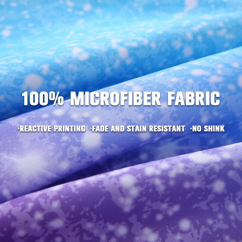 JQinHome glitter bedding care and packaging for easy setup.