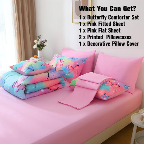 JQinHome full bedding set packaging shown, gift-ready.