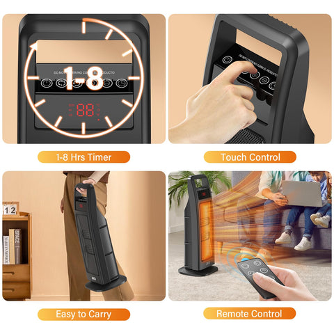 JRD Space Heater portable handle for easy moving