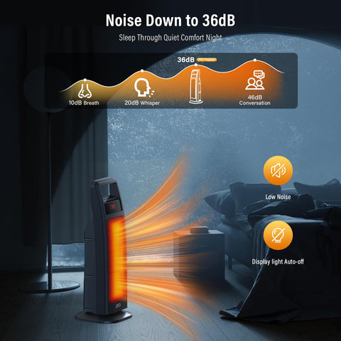 JRD Space Heater ETL safety certification and flame-retardant housing