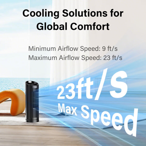 JRD 80-degree oscillation delivers wider, even airflow