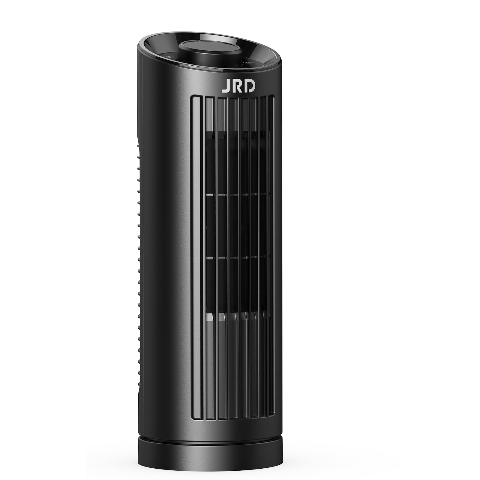 JRD tower fan oscillating in a bedroom for even cooling.