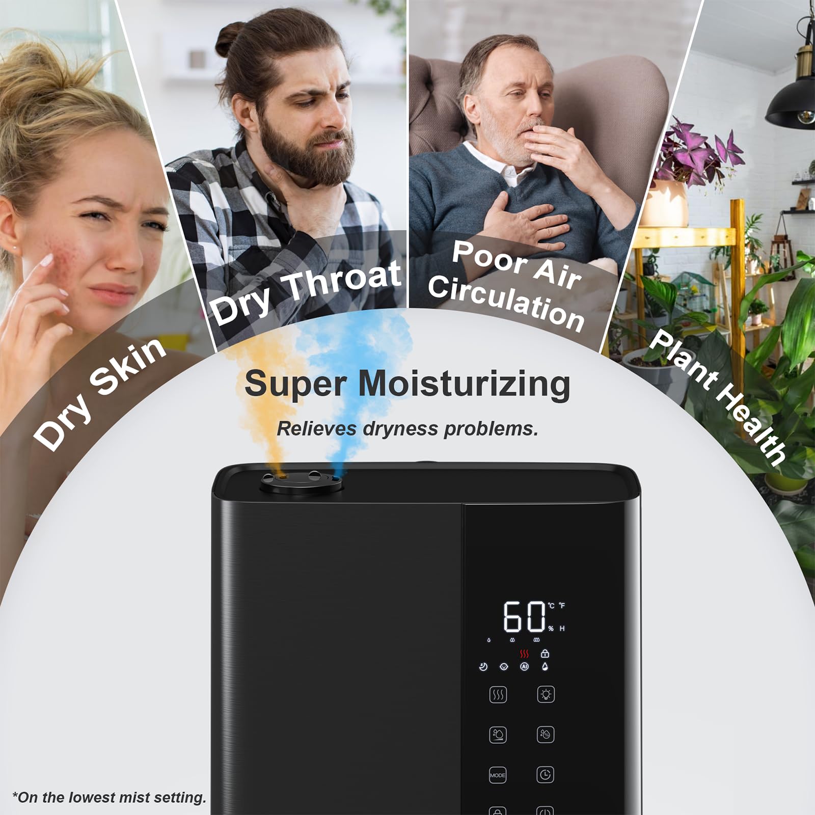 JRD humidifier 12H timer for scheduled use