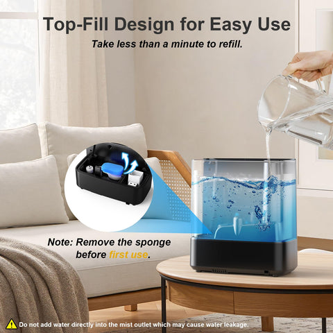 JRD humidifier with 7 color lights for ambient mood