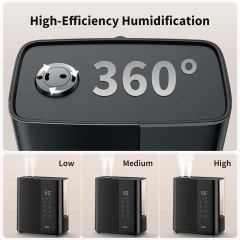JRD humidifier in a large room setting for even moisture