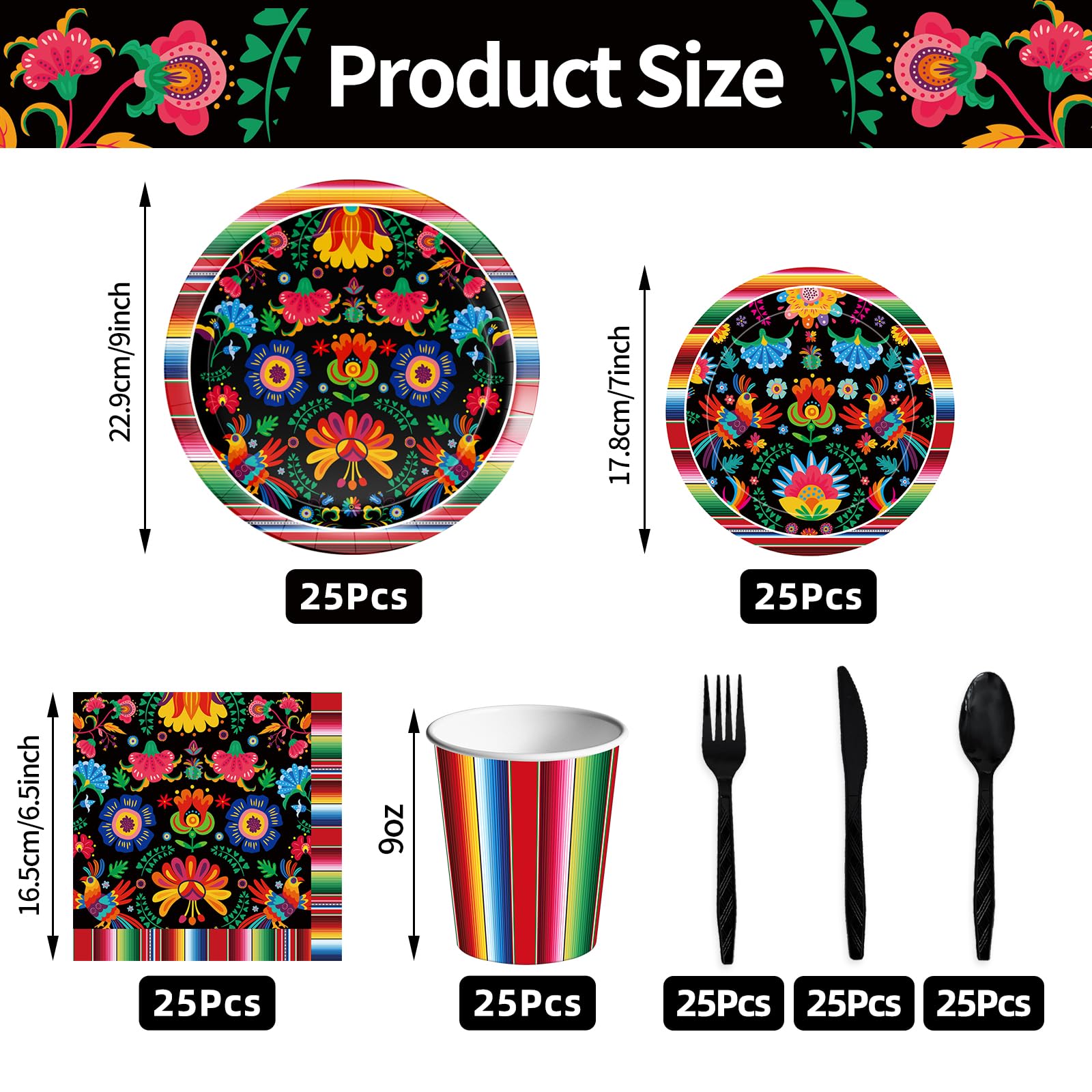 Jremreo Fiesta dessert plates in bright colors for easy celebration treats