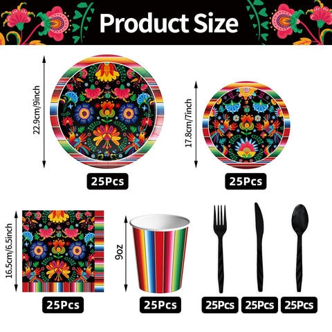 Jremreo Fiesta dessert plates in bright colors for easy celebration treats