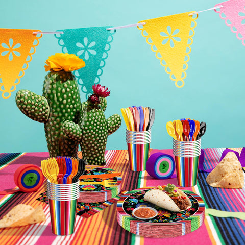 Jremreo Fiesta utensils provide easy serving and cleanup after festive meals