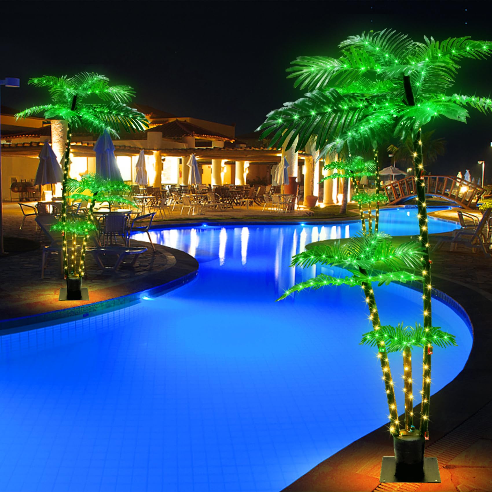 JREWDOIN outdoor palm tree decor ideal for holidays and patios