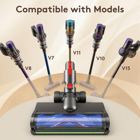 Jruav Dyson 2-in-1 roller for hard bristle cleaning on thin carpets