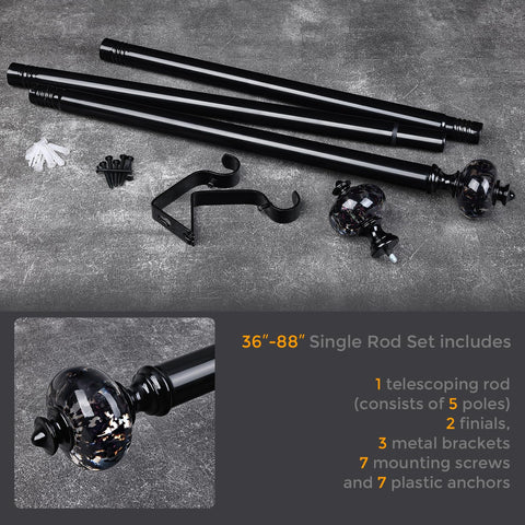 JRZOO adjustable 30-88in rod fits a wide range of windows