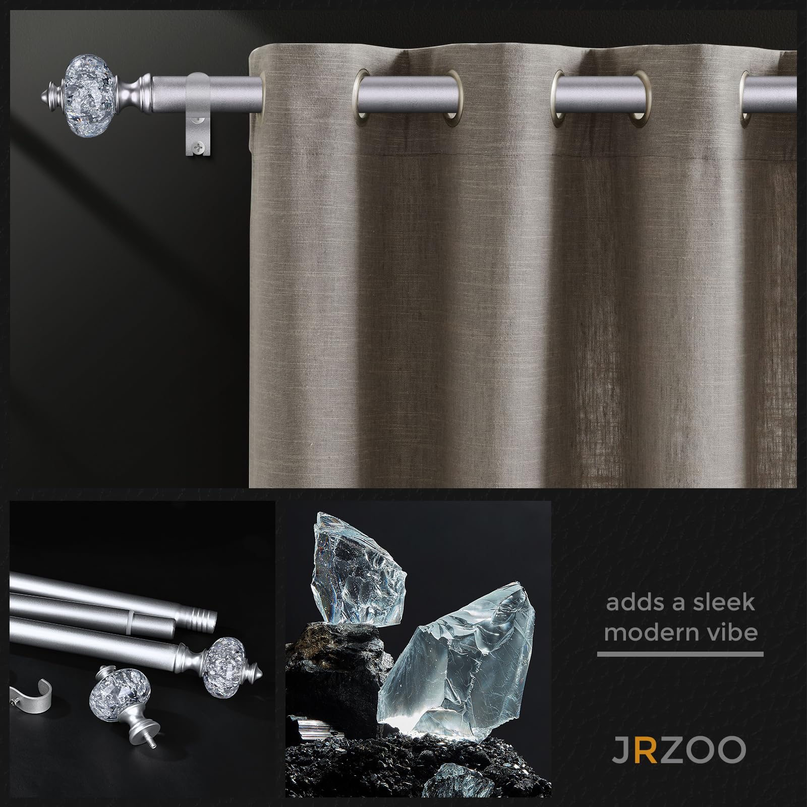 JRZOO brackets and screws packaged for quick, secure mounting.
